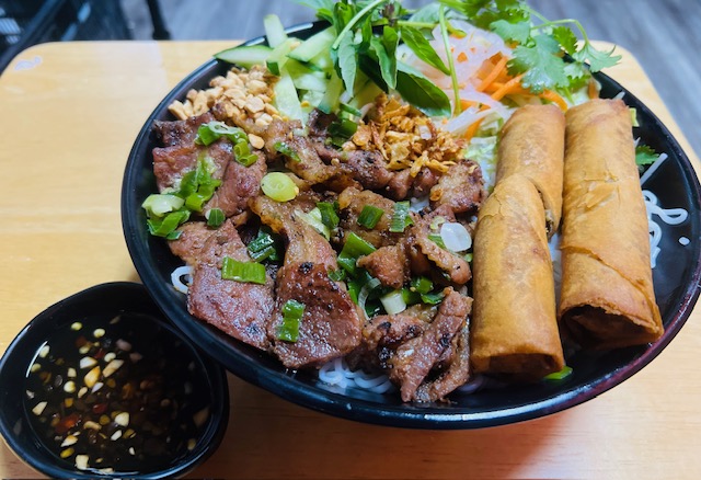 V2. Grilled Pork and Egg Rolls Vermicelli Noodle